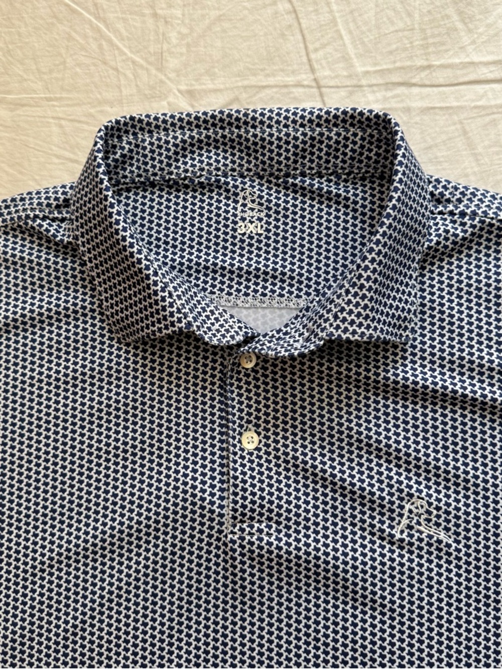 RhoBack Texas outline AOP performance polo shirt Men’s 3XL